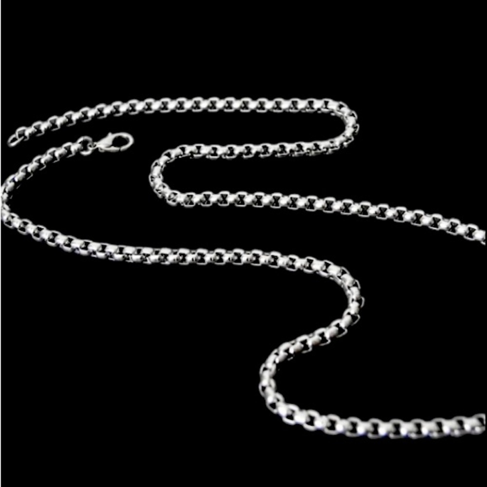 Stunning NEW thick BOX CHAIN 23.5” 100% Wide 4mm stainless steel